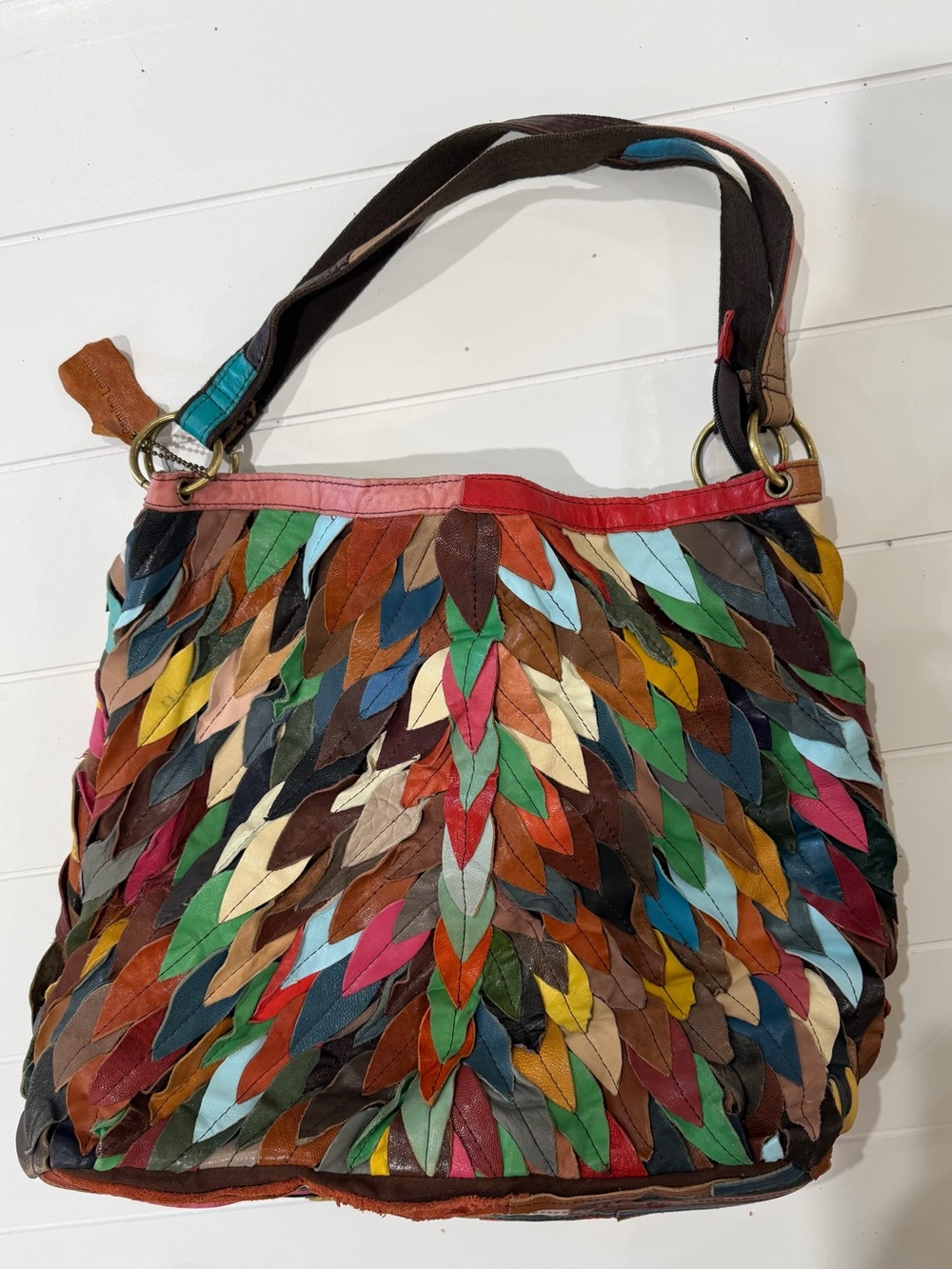 Lucky Brand Multicolor Patchleaf Leather Shoulder Bag - Picture 2 of 4